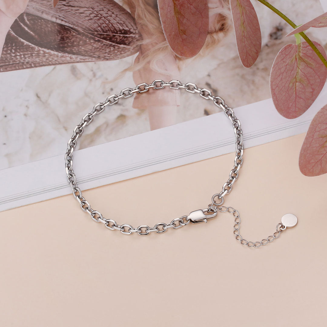 Scarabeaus 4mm Cable Anklet for Women