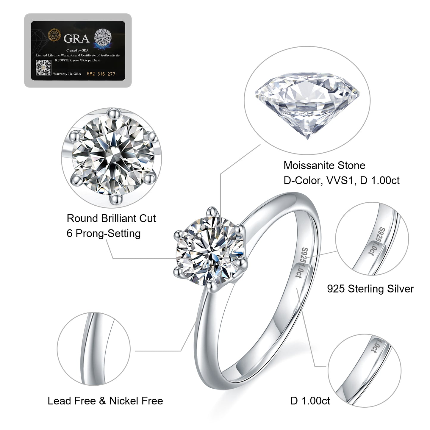 Scarabeaus Moissanite RIng