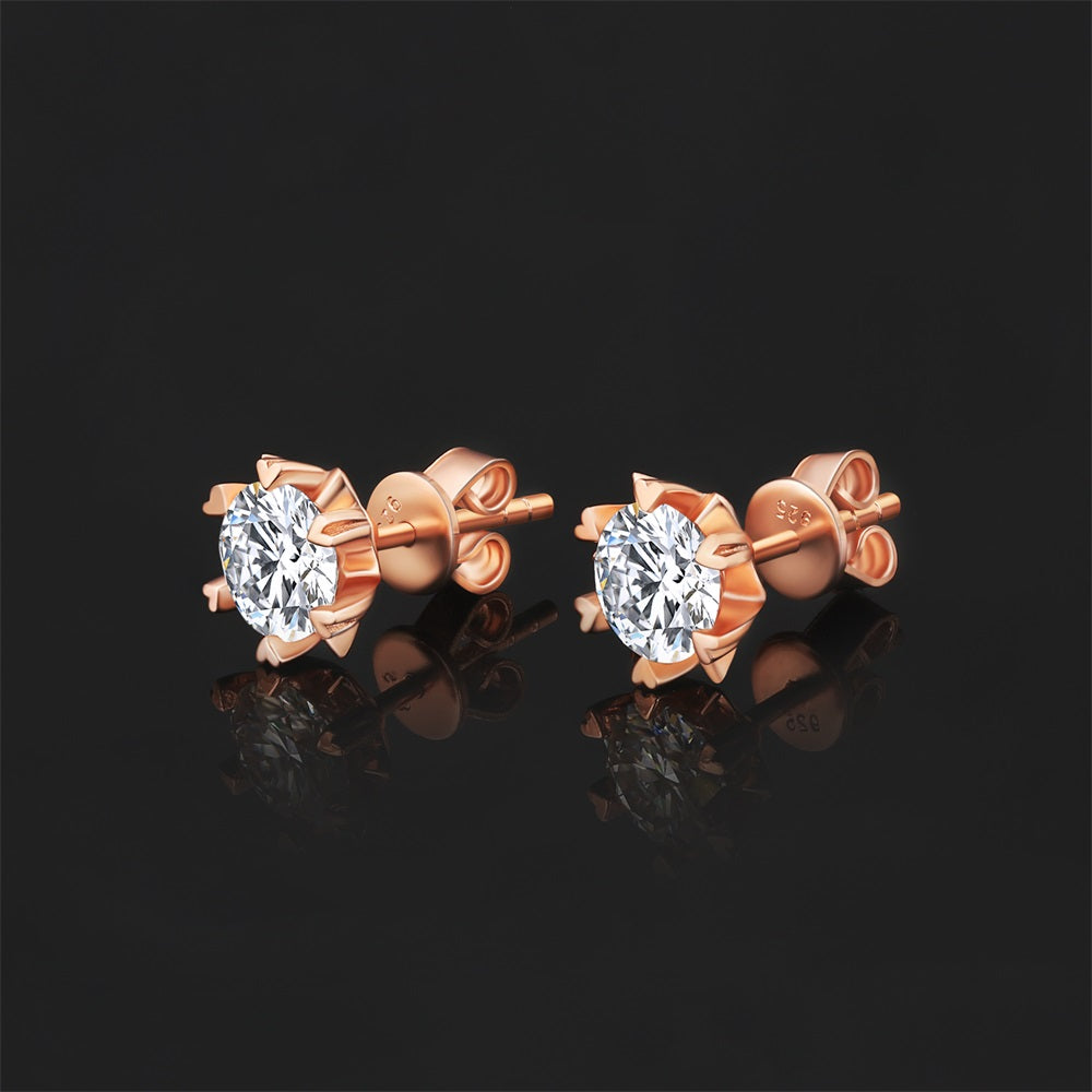 Scarabeaus 0.5 Carats *2 VVS1 Snowflake Moissanite Earrings