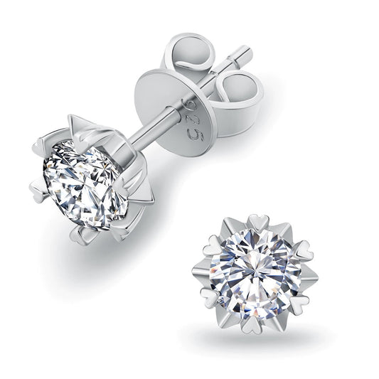 Scarabeaus 0.5 Carats *2 VVS1 Snowflake Moissanite Earrings