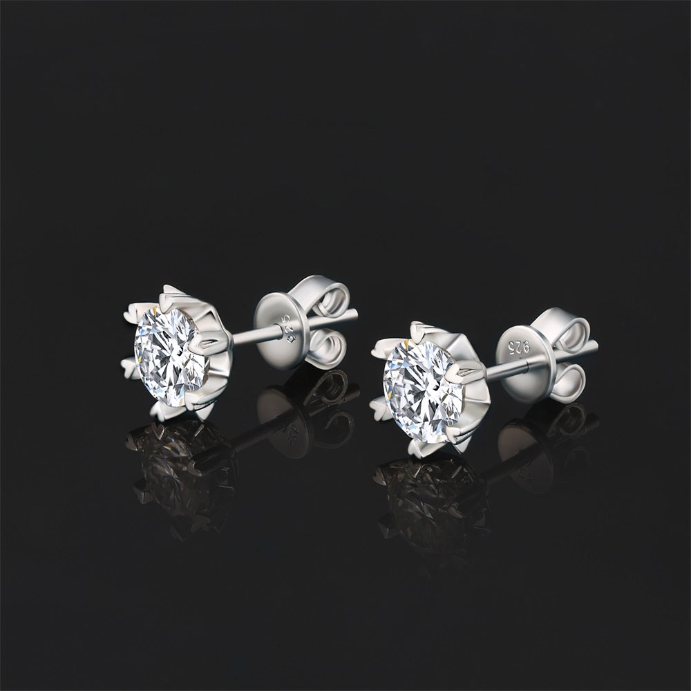 Scarabeaus 0.5 Carats *2 VVS1 Snowflake Moissanite Earrings