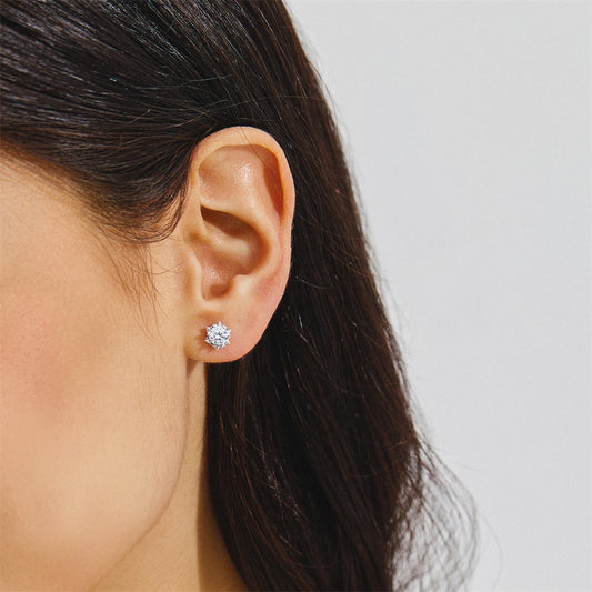 Scarabeaus 0.5 Carats *2 VVS1 Snowflake Moissanite Earrings