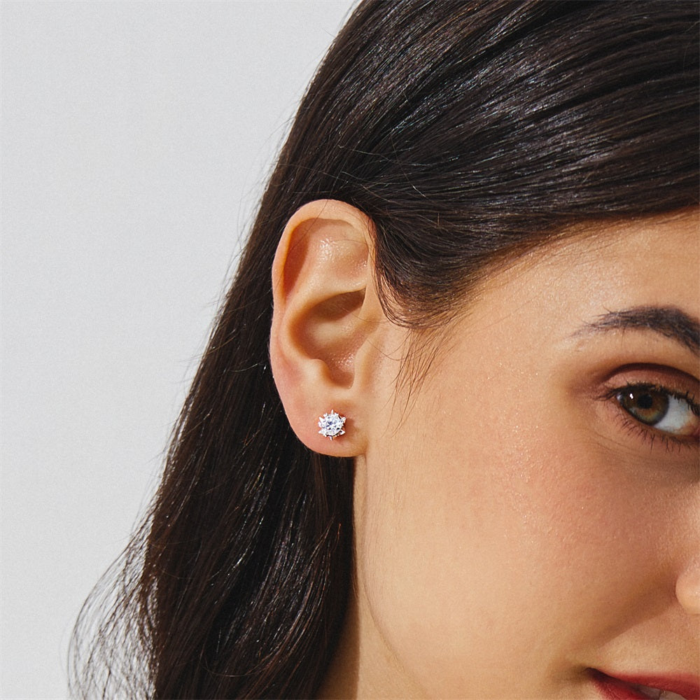 Scarabeaus 0.5 Carats *2 VVS1 Snowflake Moissanite Earrings