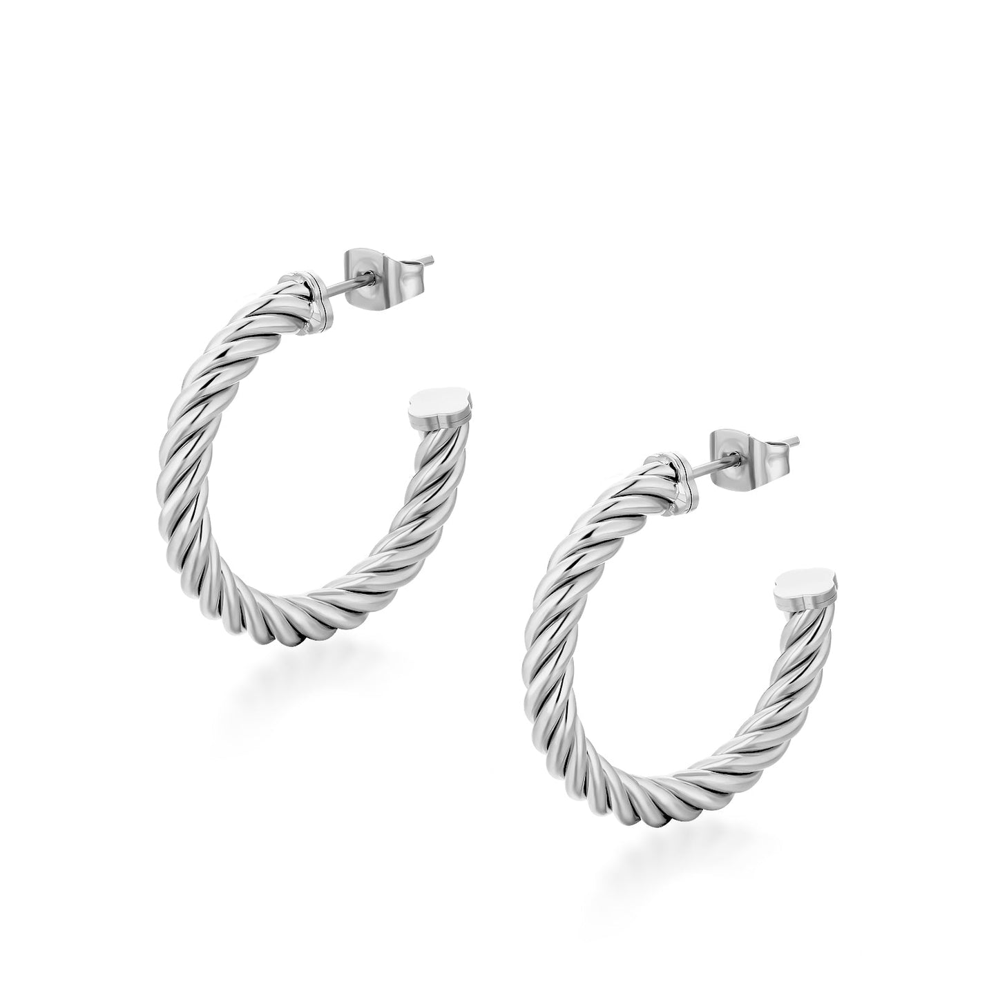 Scarabeaus Gold Twisted Hoop Earrings for Women