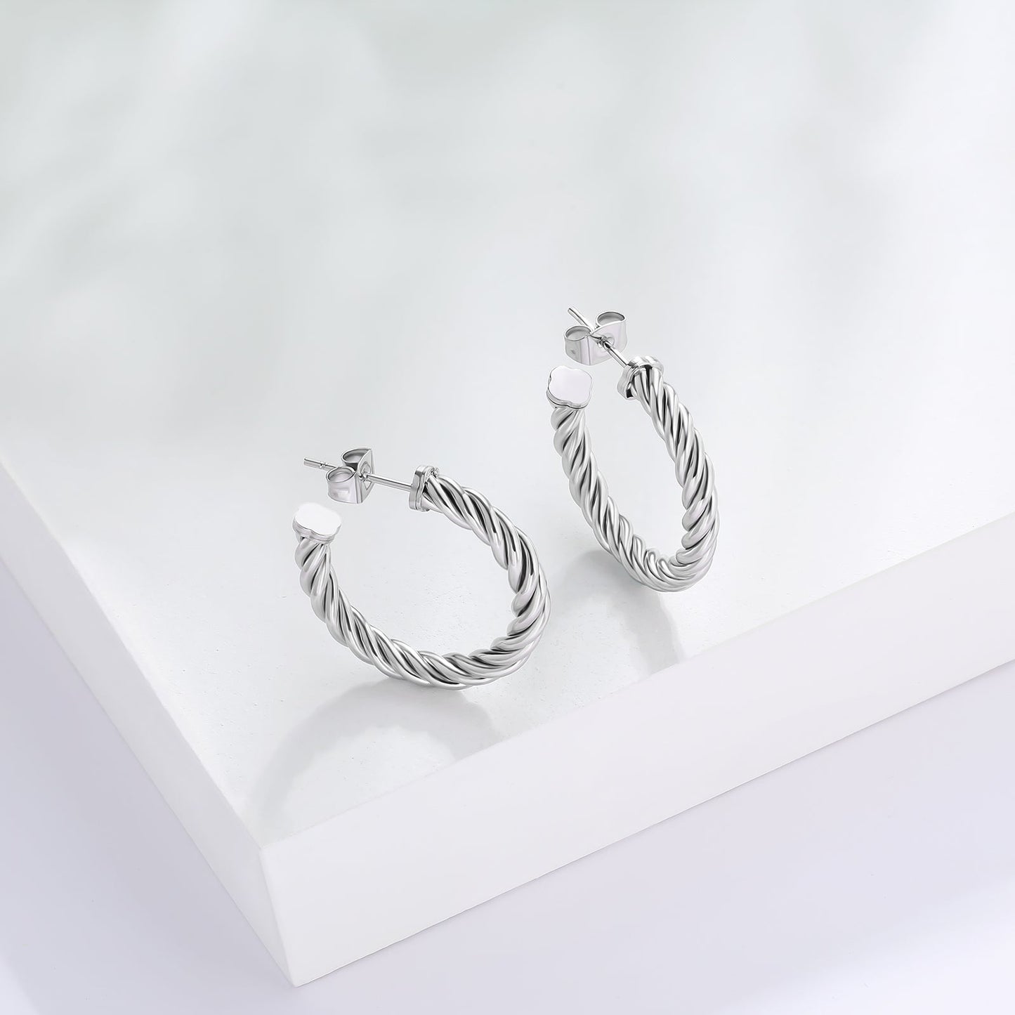 Scarabeaus Gold Twisted Hoop Earrings for Women