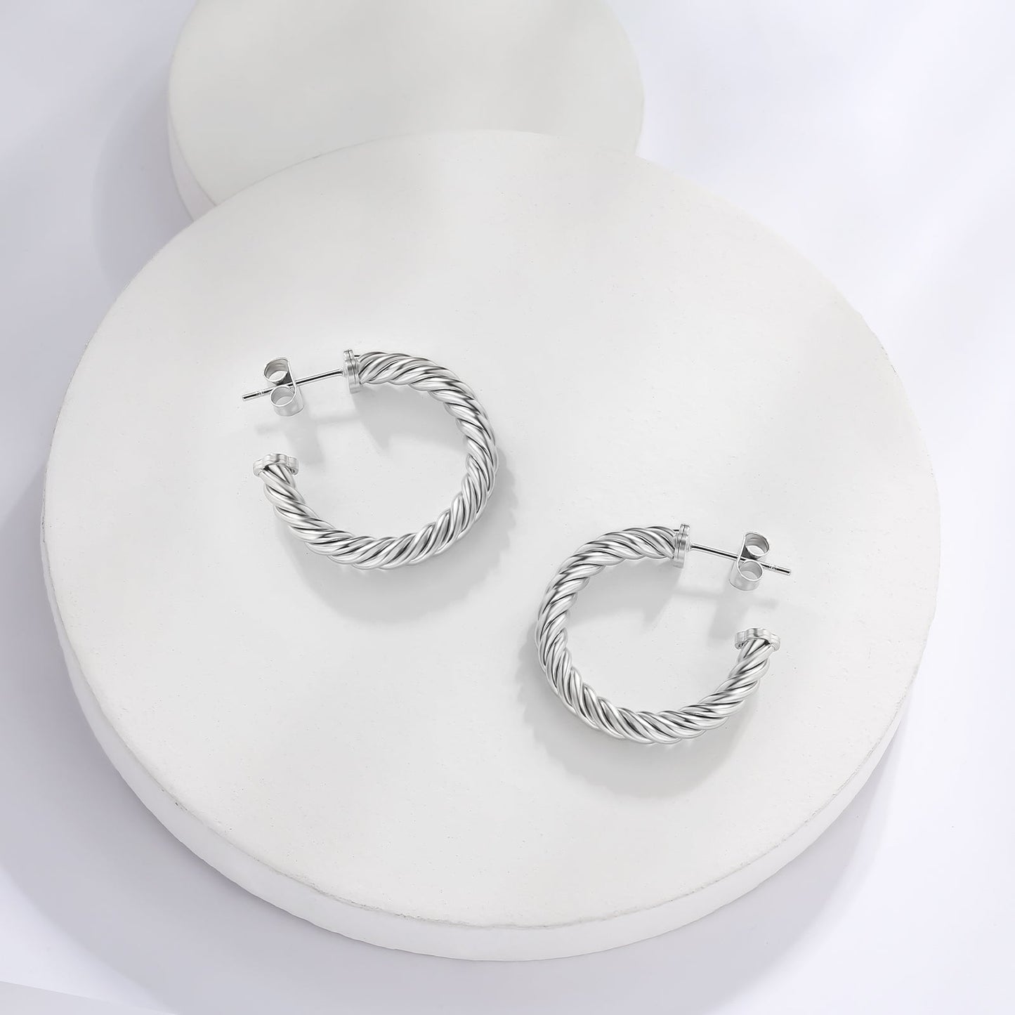 Scarabeaus Gold Twisted Hoop Earrings for Women