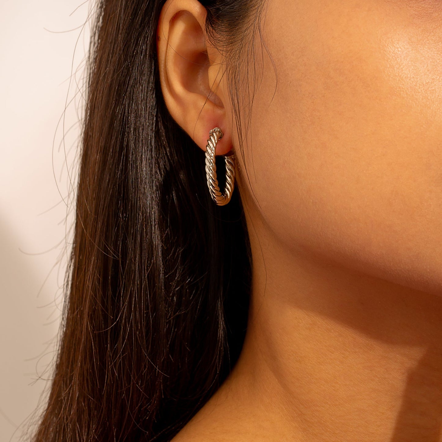 Scarabeaus Gold Twisted Hoop Earrings for Women