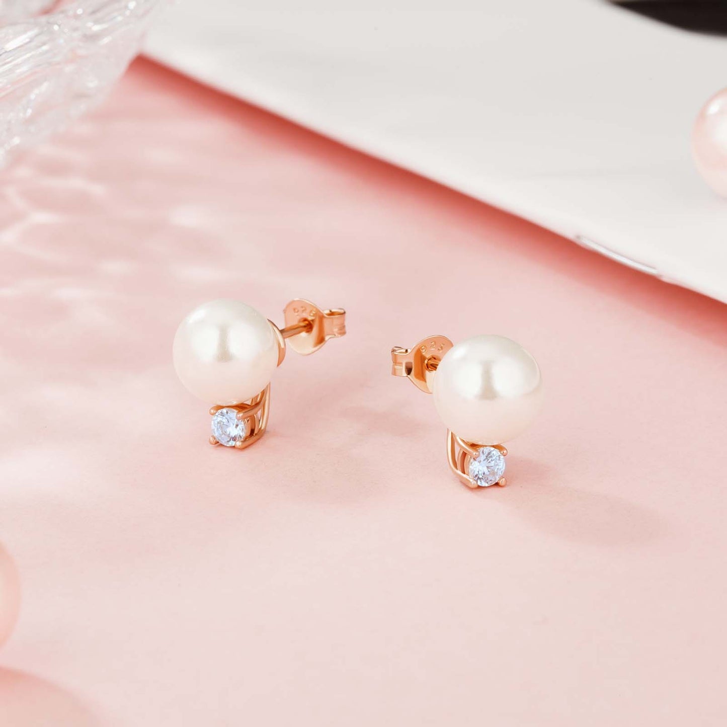 Scarabeaus Pearls  Stud Earrings for Women