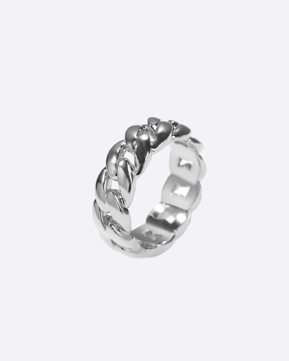Scarabeaus CLEAN CUBAN RING - WHITE GOLD
