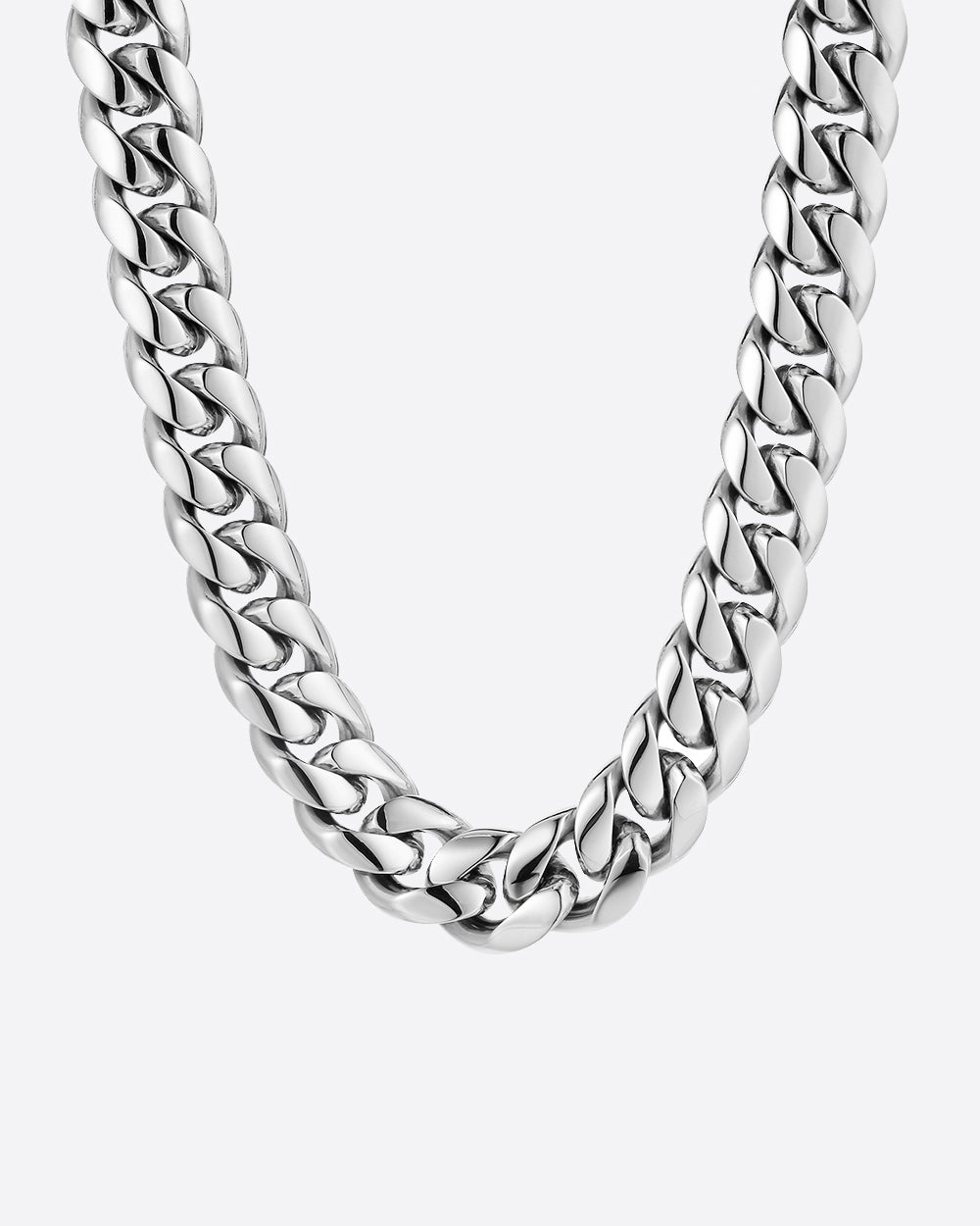 Scarabeaus CLEAN CUBANA CHAIN - 12MM WHITE GOLD