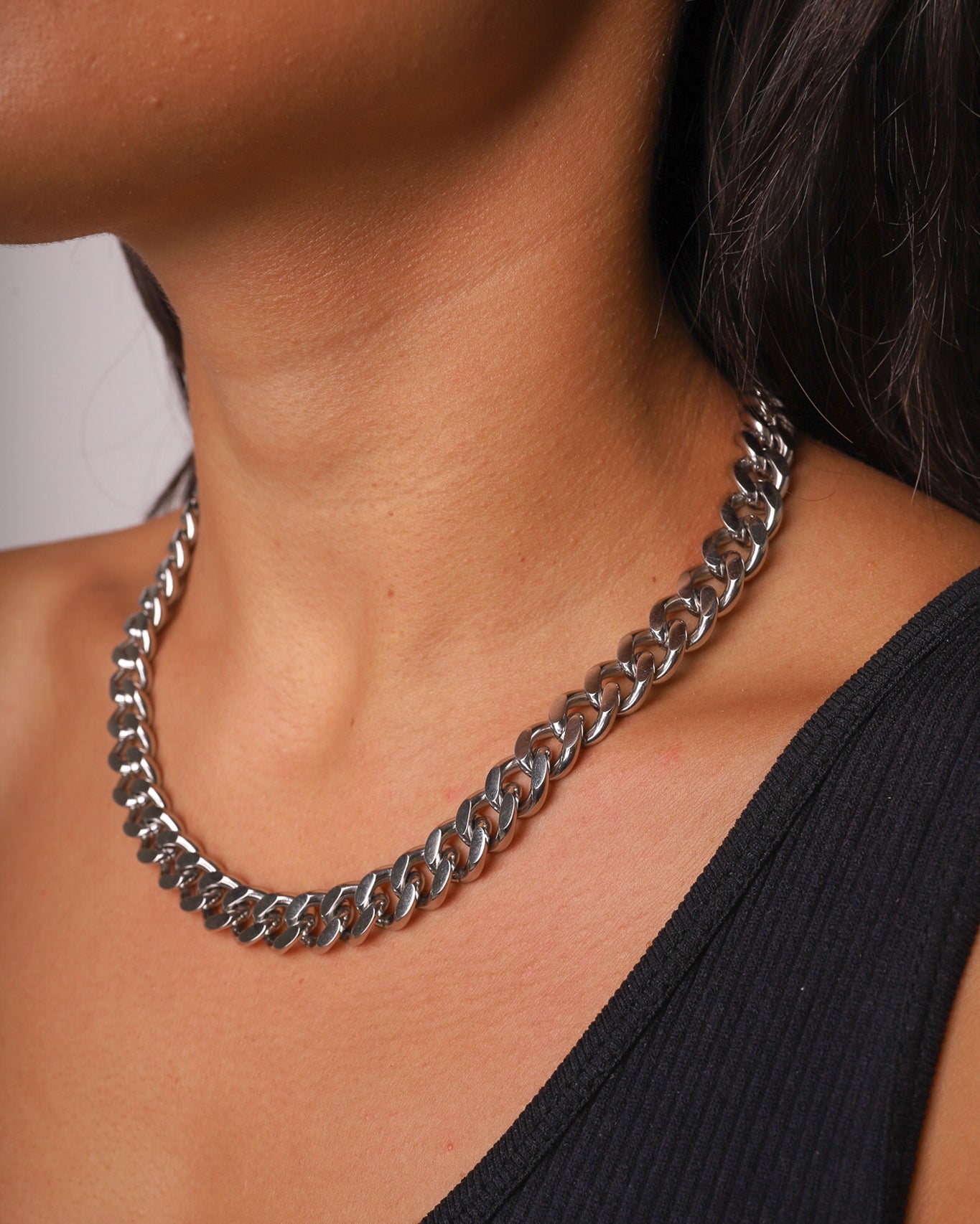 Scarabeaus CLEAN CUBANA CHAIN - 12MM WHITE GOLD