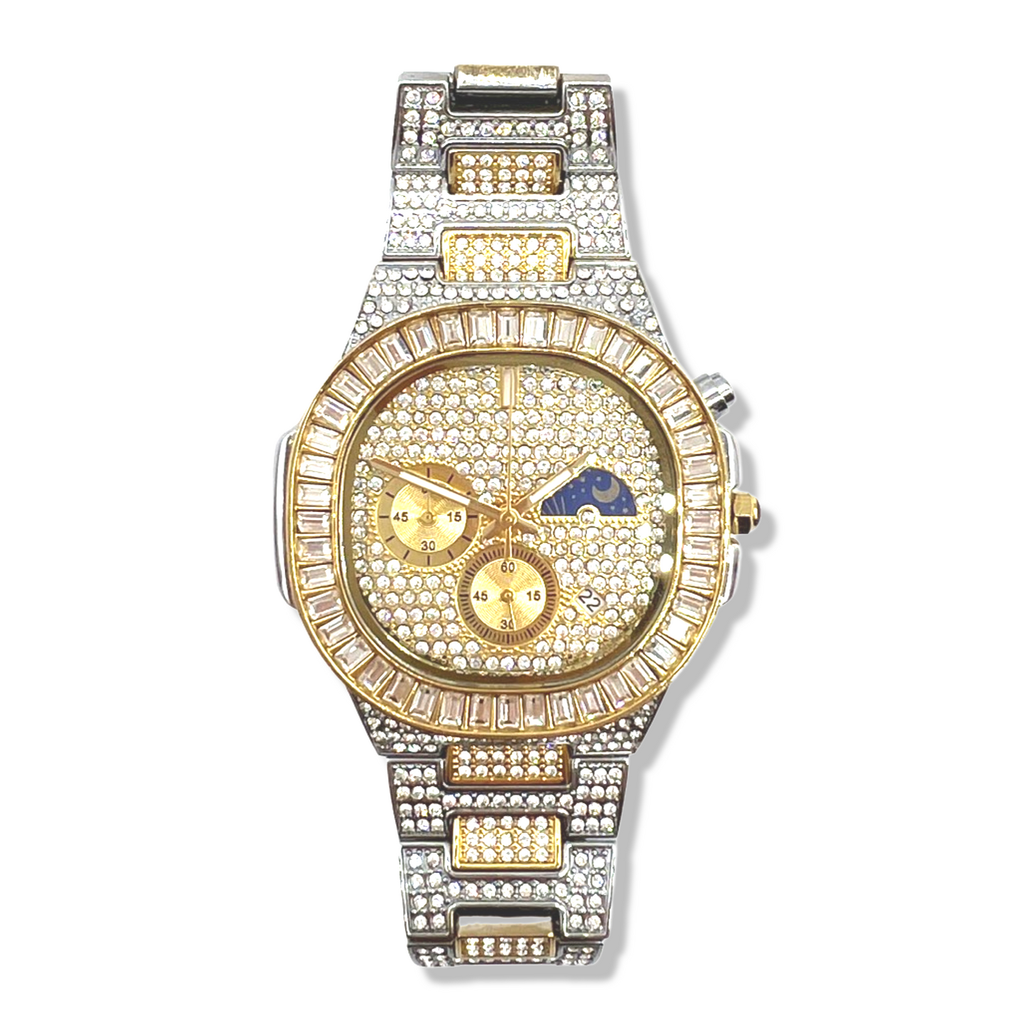 Scarabeaus OVAL SHAPE STYLE ICED OUT WATCH