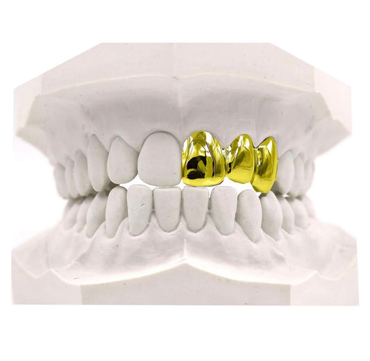 TRIPLE CAP GRILLZ SOLID GOLD