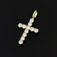 Scarabeaus 1 Iced Out Cross Pendant in White Gold/14K Gold( Pendant Only)