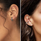 Scarabeaus  [Non-pierced] 15mm Ear Cuff Sterling Silver Roman Numerals Printed for Men