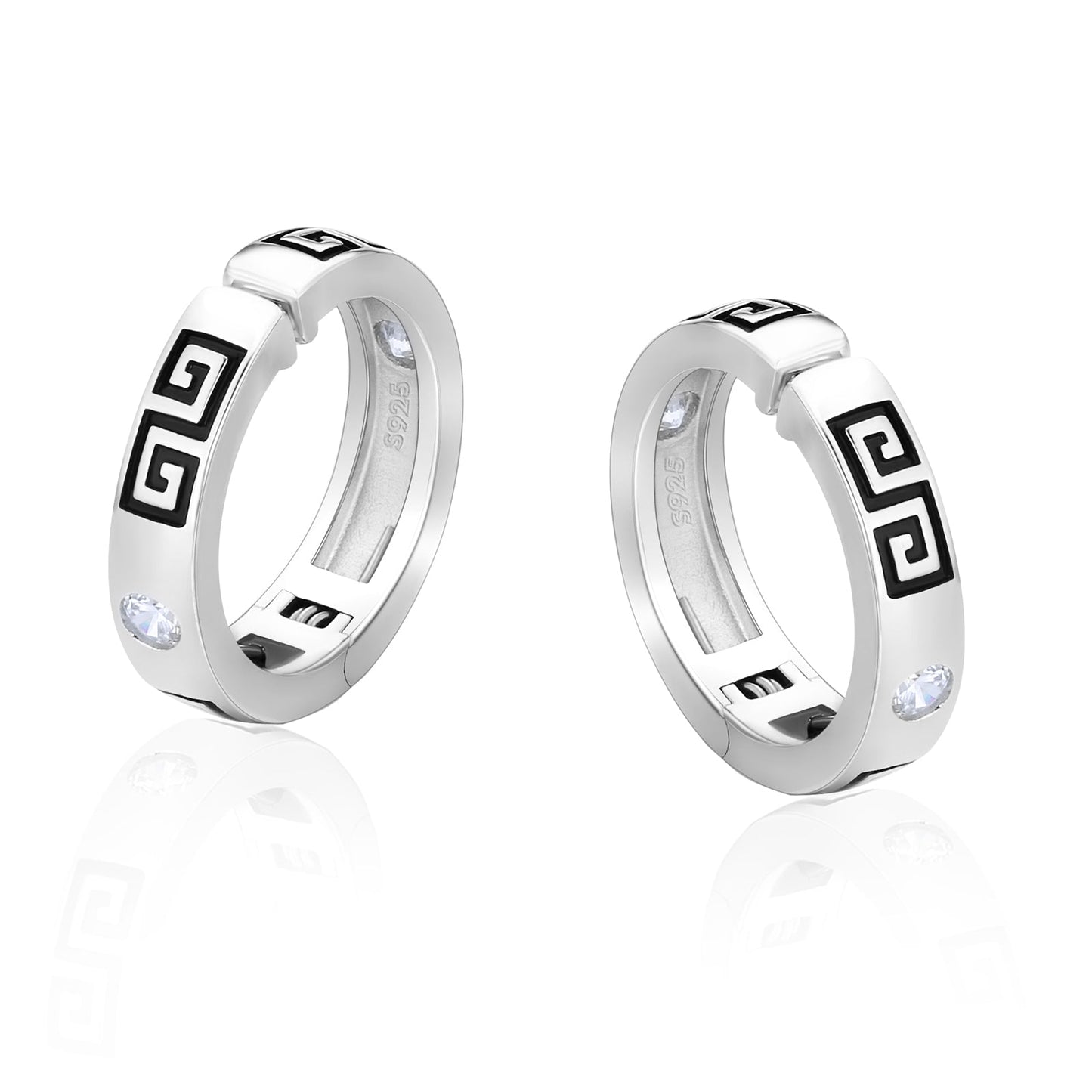 Scarabeaus  [Non-pierced] 15mm Ear Cuff Sterling Silver for Men