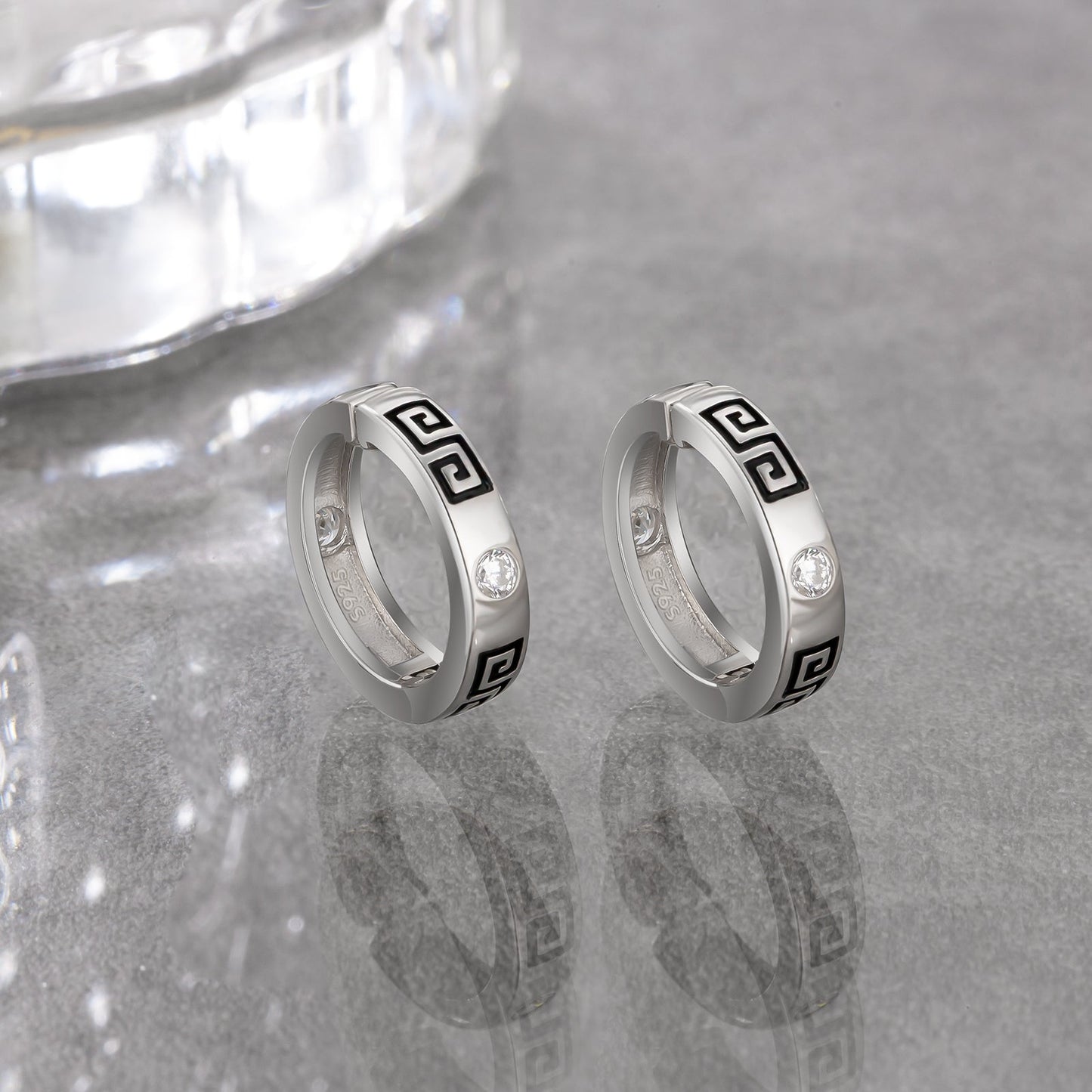 Scarabeaus  [Non-pierced] 15mm Ear Cuff Sterling Silver for Men