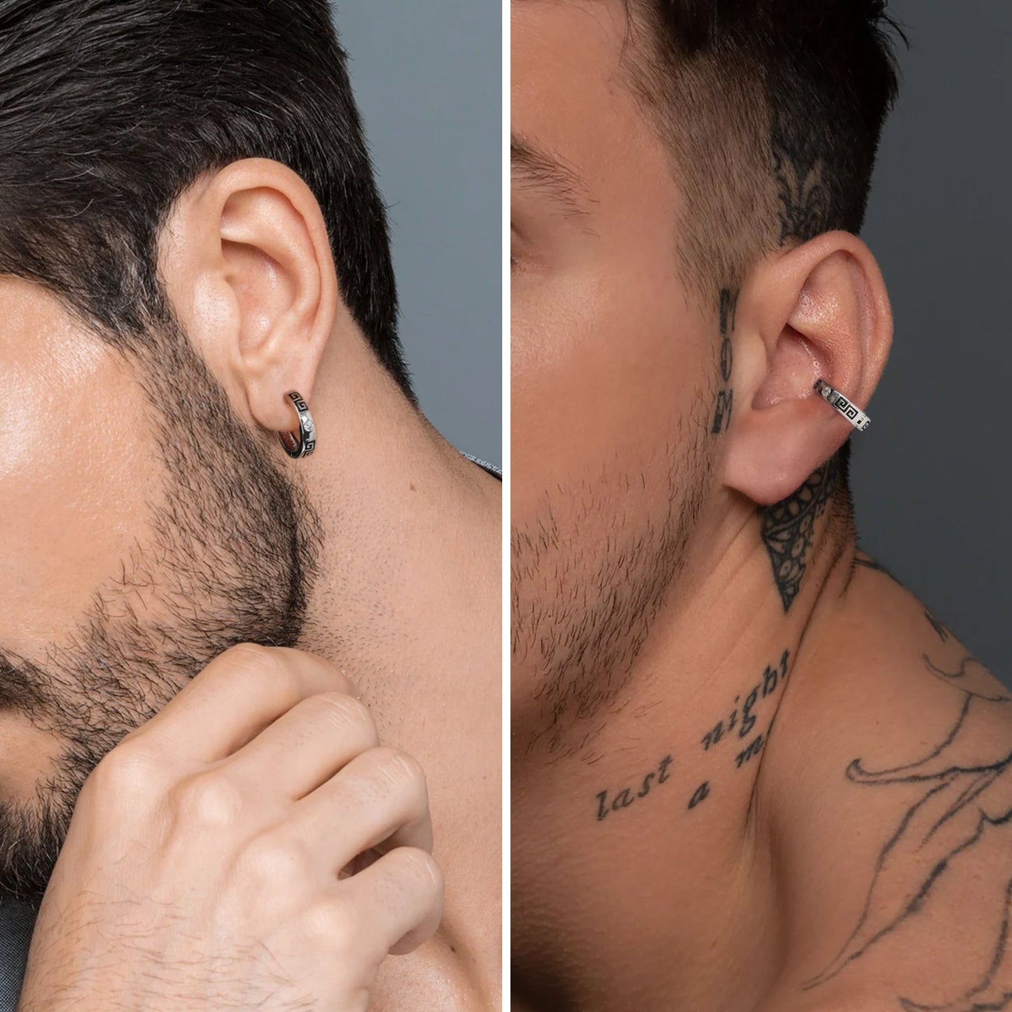 Scarabeaus  [Non-pierced] 15mm Ear Cuff Sterling Silver for Men