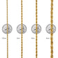 Scarabeaus 4mm Stainless Steel Mens Rope Chain in 18K Gold