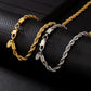 Scarabeaus 4mm Stainless Steel Mens Rope Chain in 18K Gold
