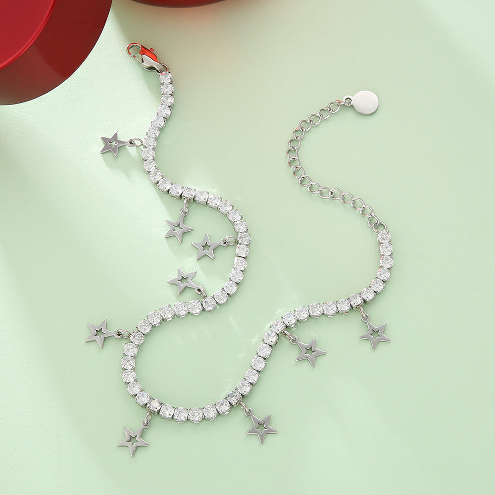 Scarabeaus 3 MM STAR ANKLET CHAIN