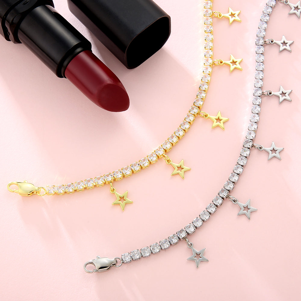 Scarabeaus 3 MM STAR ANKLET CHAIN