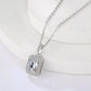Scarabeaus 1.0 Carats VVS1 Moissanite Square Pendant Necklace for Women