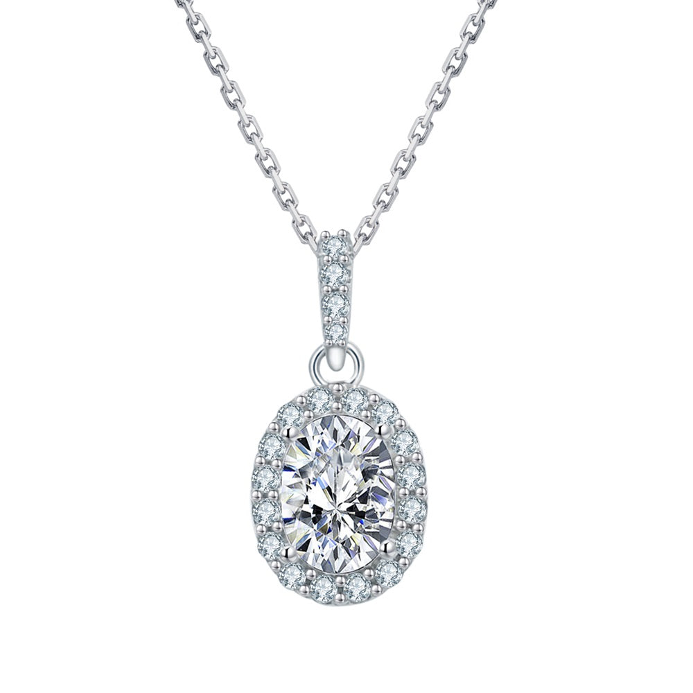 Scarabeaus 1.0 Carats VVS1 Moissanite Pendant Necklace for Women