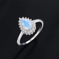 Scarabeaus S925 Moonstone Ring for Women