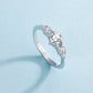 Scarabeaus 0.50 Carats VVS1 Three Stone Moissanite Rings for Women