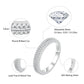 Scarabeaus 0.25 Carats VVS1 2-Row Moissanite Stone Rings for Women 0113