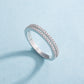 Scarabeaus 0.25 Carats VVS1 2-Row Moissanite Stone Rings for Women 0113