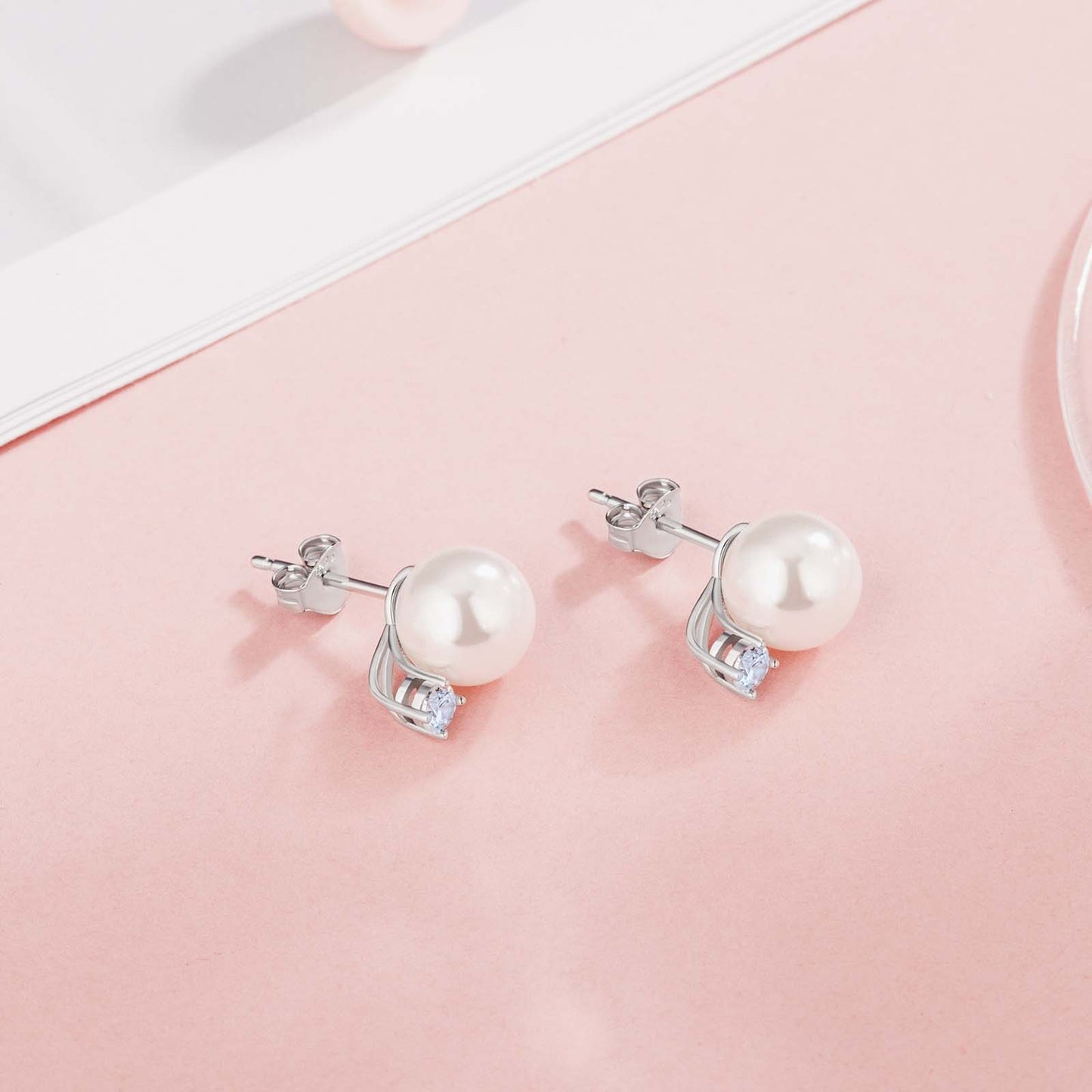Scarabeaus Pearls  Stud Earrings for Women