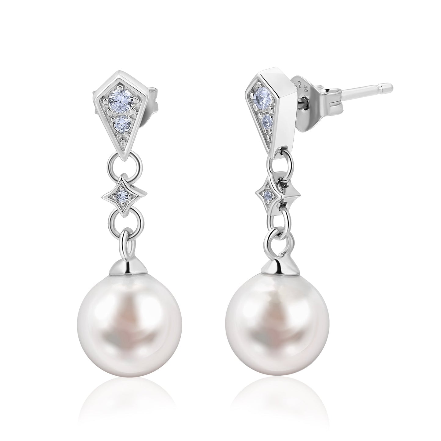 Scarabeaus Pearls  Dangle Earrings for Women
