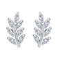 Scarabeaus  Zircon Olive Leaf Stud Earrings for Women