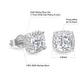 Scarabeaus Square Stud Earrings CZ Stone for Men and Women in 14K Gold / White Gold