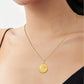 Scarabeaus Light Moon Star Gold Coin Pendant Necklace for Women
