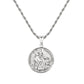 Scarabeaus St Christopher Gold Coin Pendant Necklace with Rope Chain