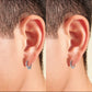 Scarabeaus 15mm 2in1 Mens Hoop Earring Twisted with Detachable Rings 925 Sterling Silver