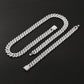 Scarabeaus 14mm Moissanite Cuban Link Chain Necklace S925 Silver