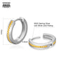 Scarabeaus 15mm Black & White Hoop Earrings for Men