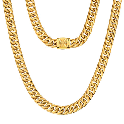 Scarabeaus 12mm Miami Cuban Link Chain 4-Side