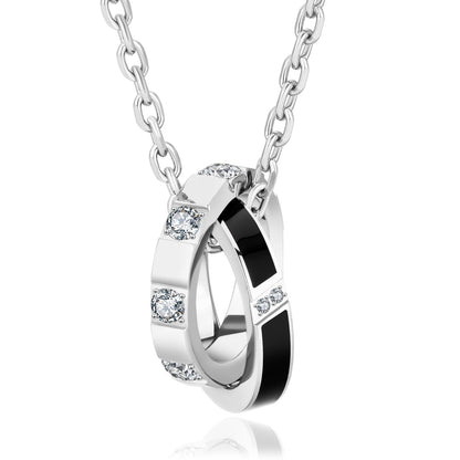 Scarabeaus Interlocking Circles Pendant Necklace