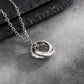 Scarabeaus Double Rings Pendant Necklace