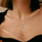Scarabeaus 0.015 Carats VVS1 Moissanite Hollow Heart Pendant Necklace for Women