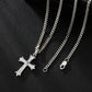 Scarabeaus 0.33 Carats VVS1 Moissanite Cross Pendant for Men 14K Gold/ White Gold