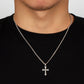 Scarabeaus 0.33 Carats VVS1 Moissanite Cross Pendant for Men 14K Gold/ White Gold
