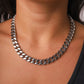 Scarabeaus CLEAN CUBANA CHAIN - 12MM WHITE GOLD