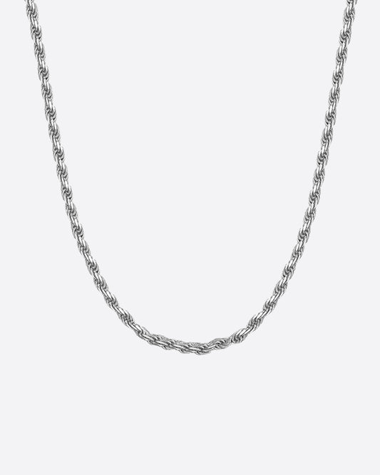 Scarabeaus CLEAN ROPE CHAIN 925 - 3MM WHITE GOLD