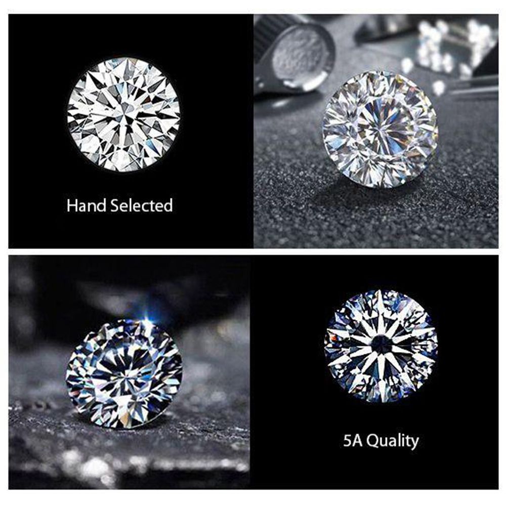 Scarabeaus 0.5 Carats *2 VVS1 Moissanite Stud Earrings for Women